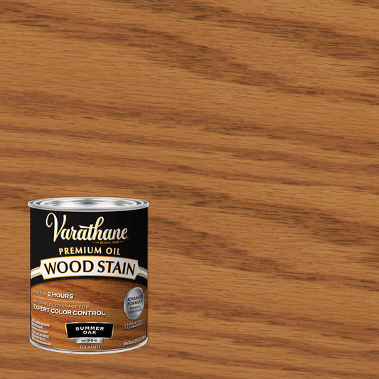 2 Pack, Summer Oak, Varathane Premium Oil-Based Interior Wood Stain-211689H, Quart