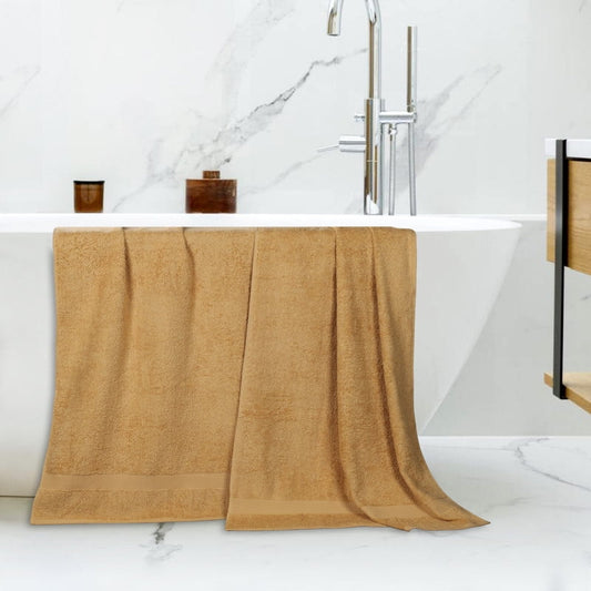 Superior Franklin 2-Piece Cotton Bath Sheet Set, Super Soft Quick Dry Fade Resistant Towels, Gold