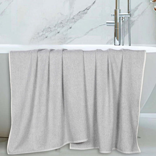 Superior Destin Viscose Cotton Blend Medium Weight Face Towels Washcloths, Set of 12, Charcoal