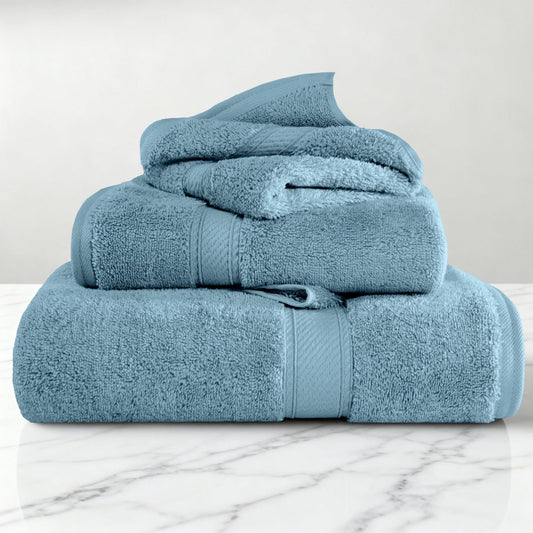 Superior 800 GSM Egyptian Cotton 6-Piece Face Towel Set, Soft Ultra Absorbent Towels, Gold