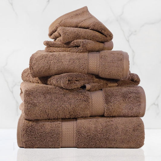 Superior 800 GSM Egyptian Cotton 4-Piece Hand Towel Set, Soft Ultra Absorbent Towels, Tea Rose
