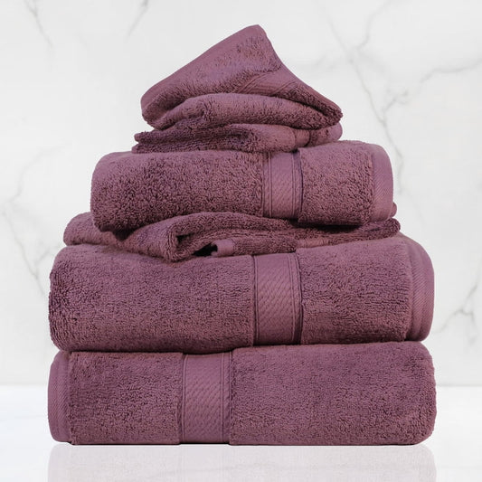 Superior 800 GSM Egyptian Cotton 10-Piece Towel Set, Soft Ultra Absorbent Towels, Red