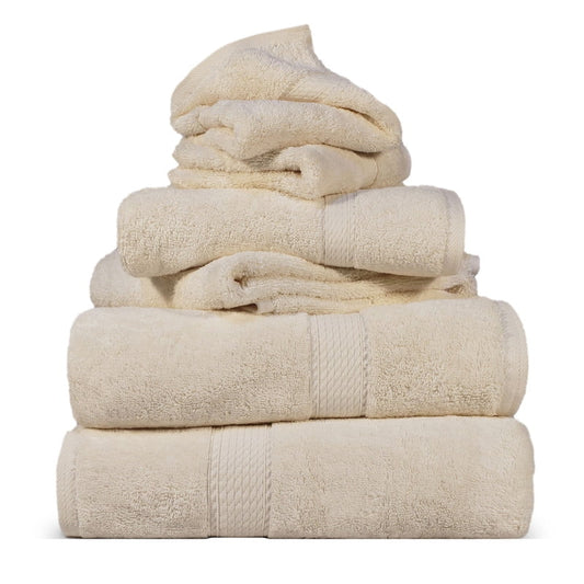 Superior Hymnia Egyptian Cotton 6-Piece Towel Set, Cream