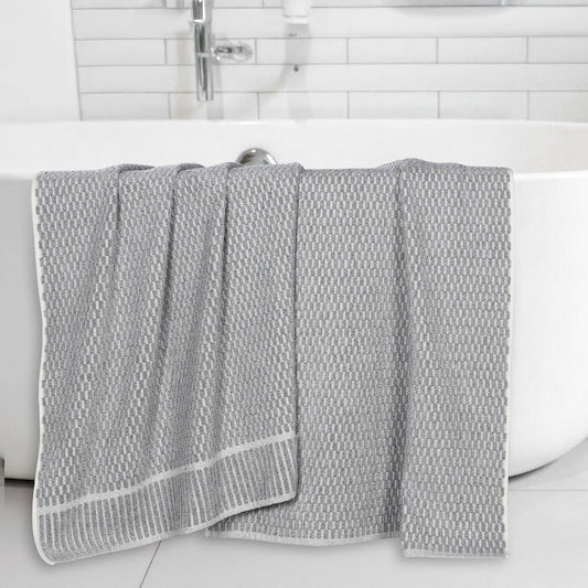 Superior Juno Viscose Cotton Blend Medium Weight Bath Sheets, Set of 2, Charcoal