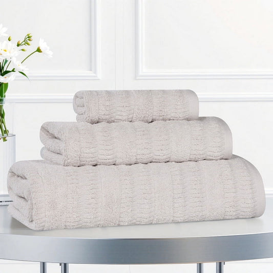 Superior Mika Smart Twist Cotton Medium Weight Hand Towels, Set of 6, Navy Blue