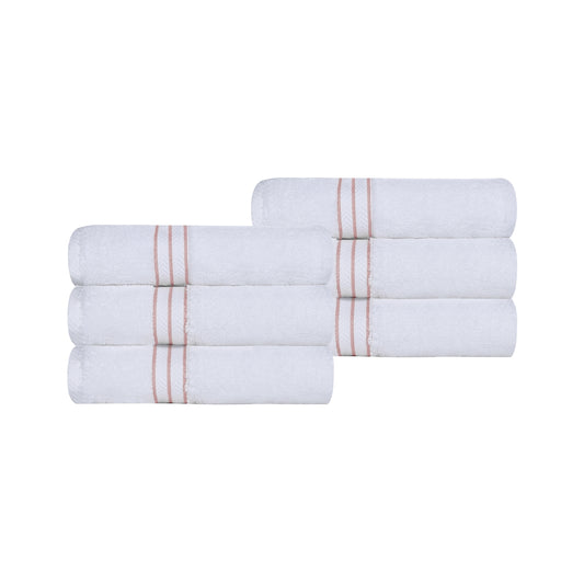 Superior Turkish Cotton Ultra-Plush 6-Piece Tea Rose Hand Towel Set
