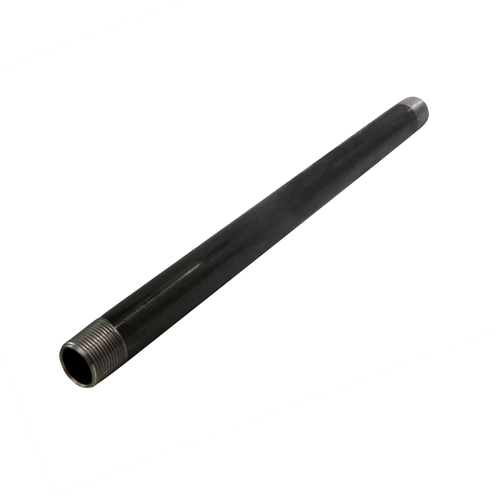 Supply Giant 1124PBLK Black Steel Pipe, Schedule 40 Threaded Fitting, 1-1/4 In. x 24 In.