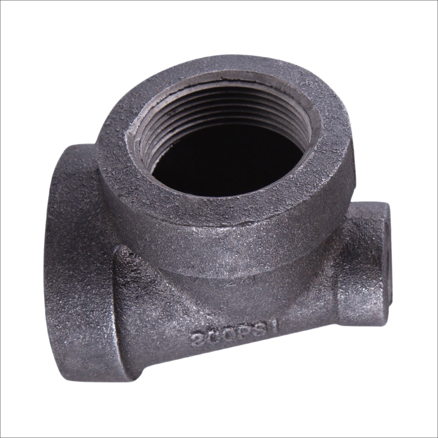 Supply Giant 2" x 1" x 2" BLack Pipe Fitting Reducing Tee Cast Iron