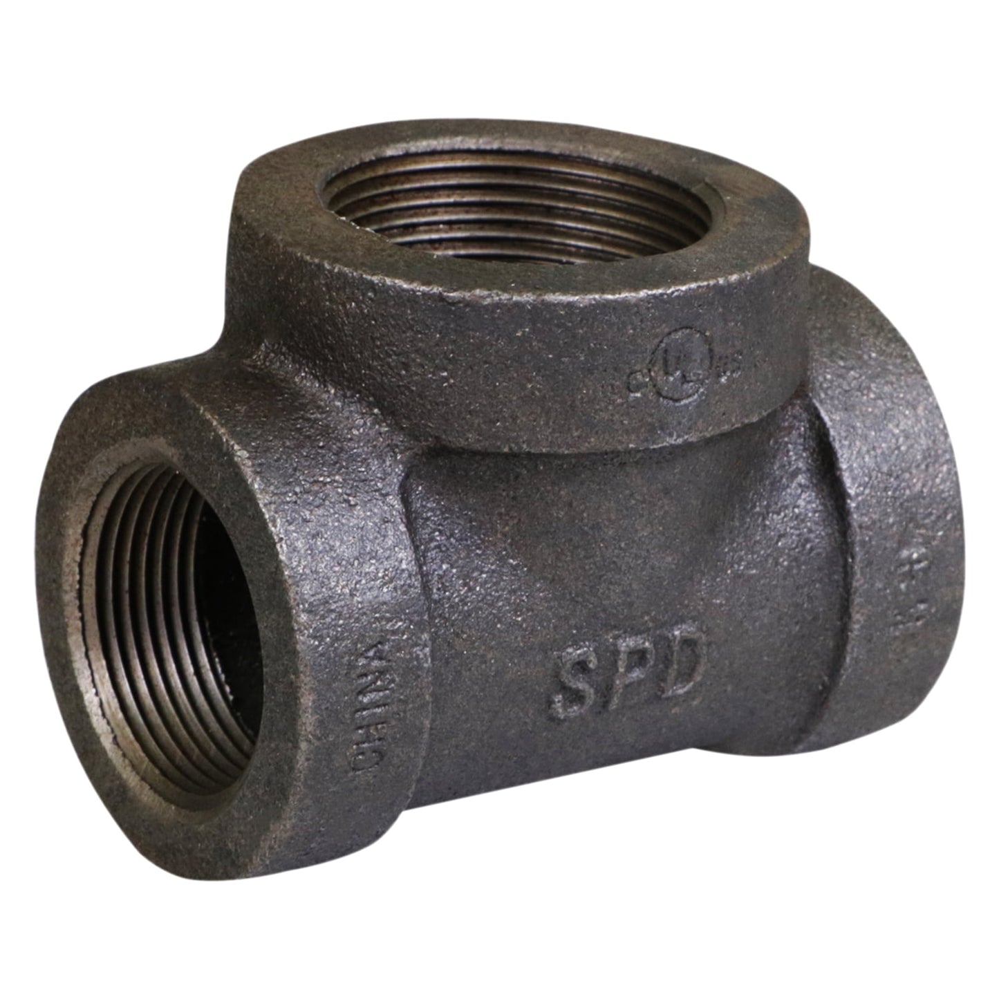 Supply Giant 2" x 2" x 2-1/2" BLack Pipe Fitting Reducing Tee Cast Iron