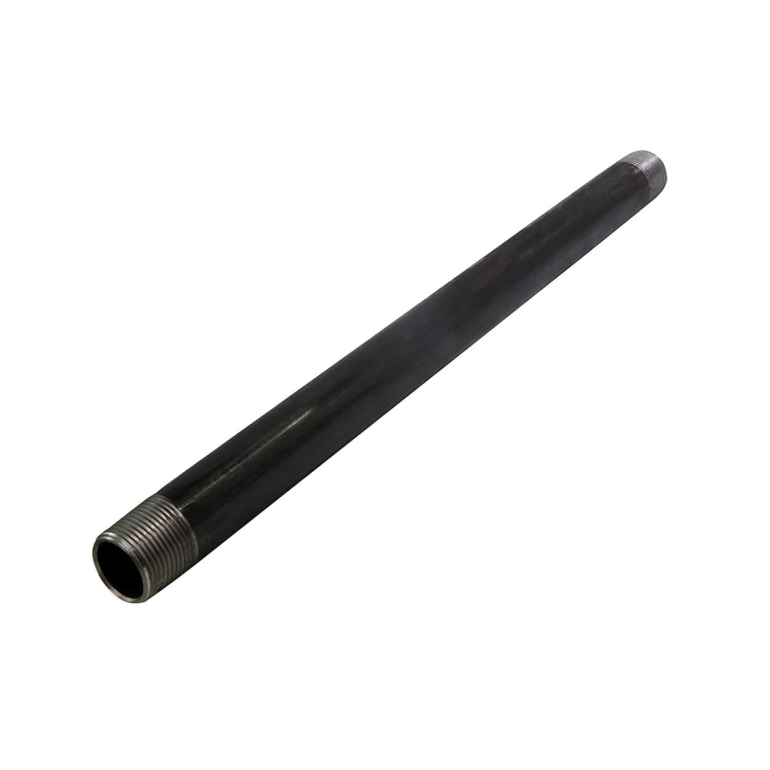 Supply Giant 2048PBLK Black Steel Pipe, Schedule 40 Threaded Fitting, 2 In. x 48 In.