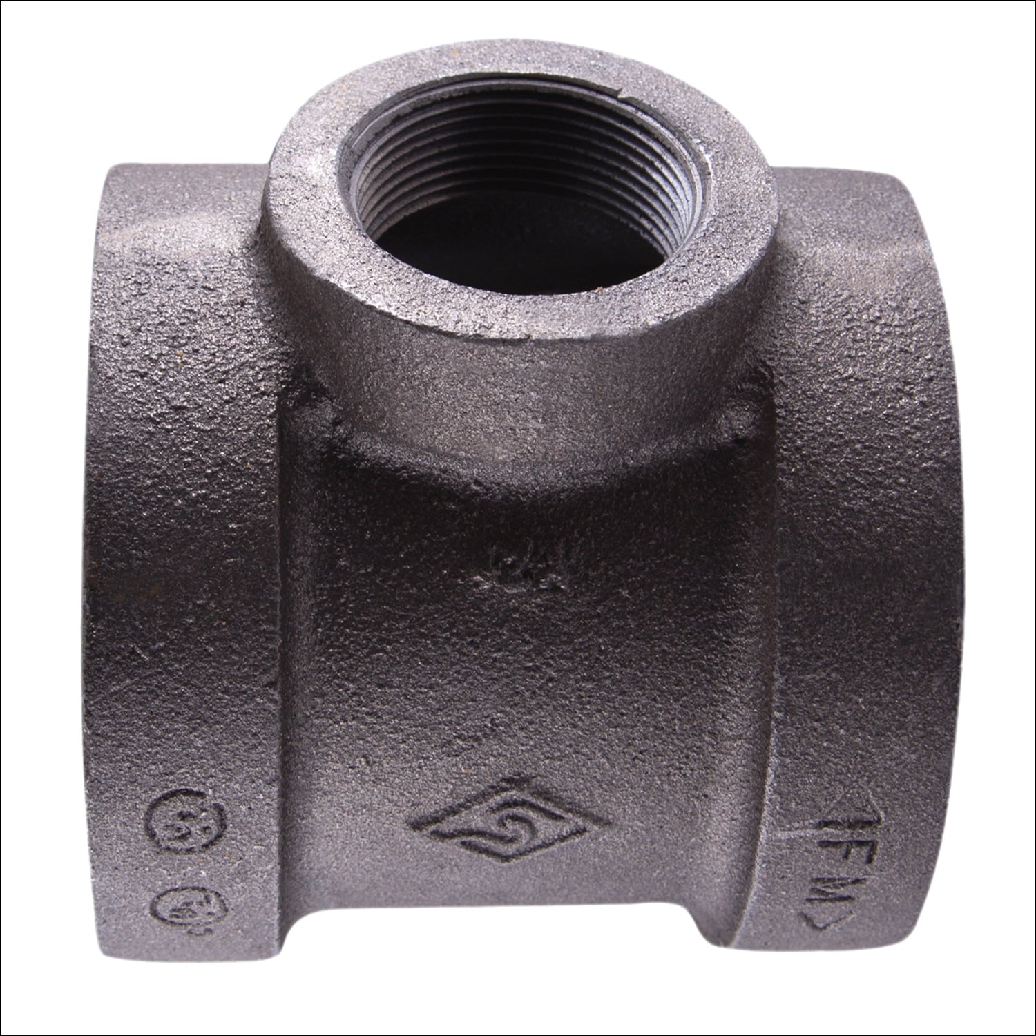 Supply Giant 3" x 3" x 1-1/2" BLack Pipe Fitting Reducing Tee Cast Iron
