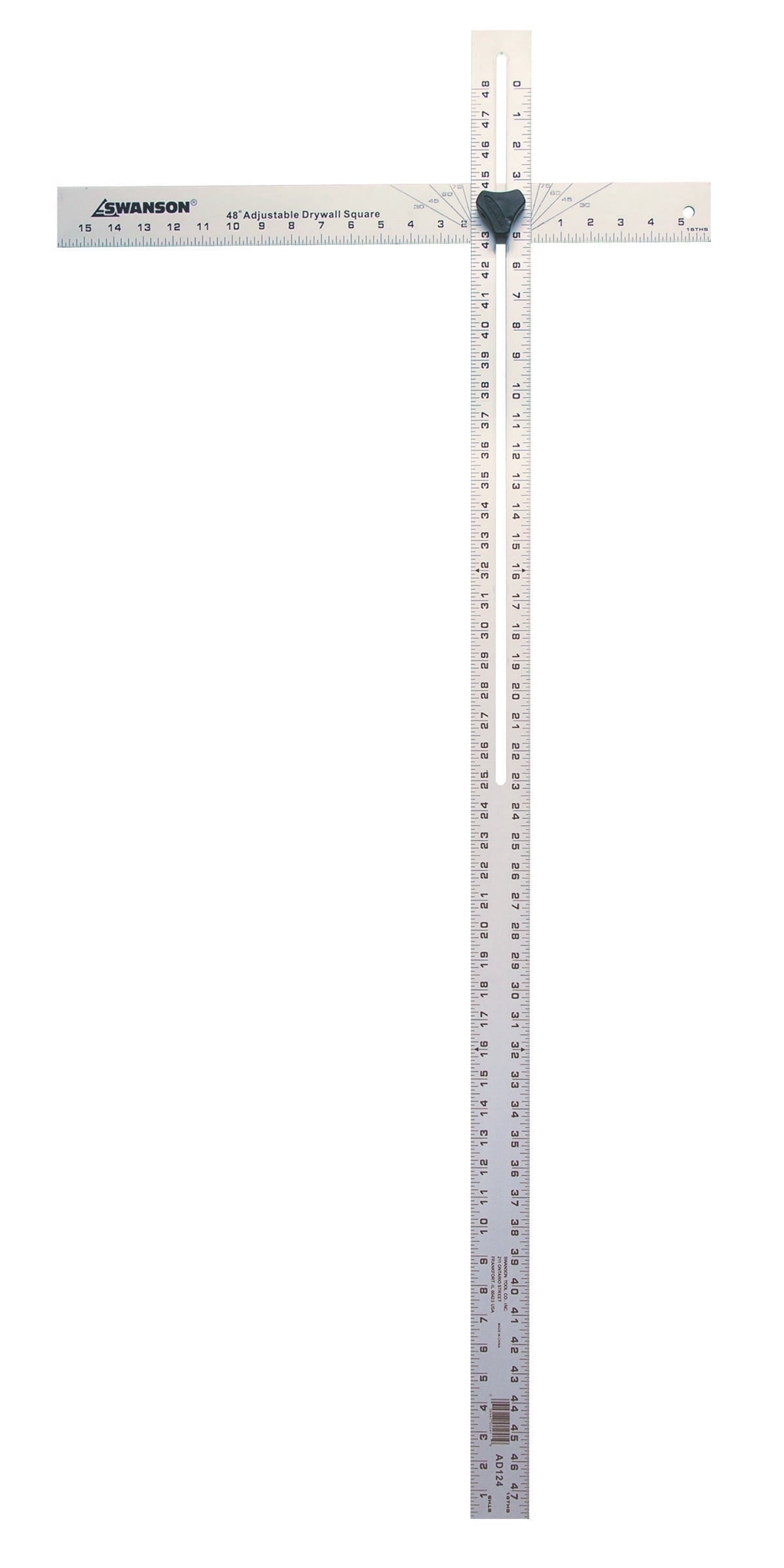 Swanson Tool Co 48" Adjustable Aluminum Drywall Square, Model AD124