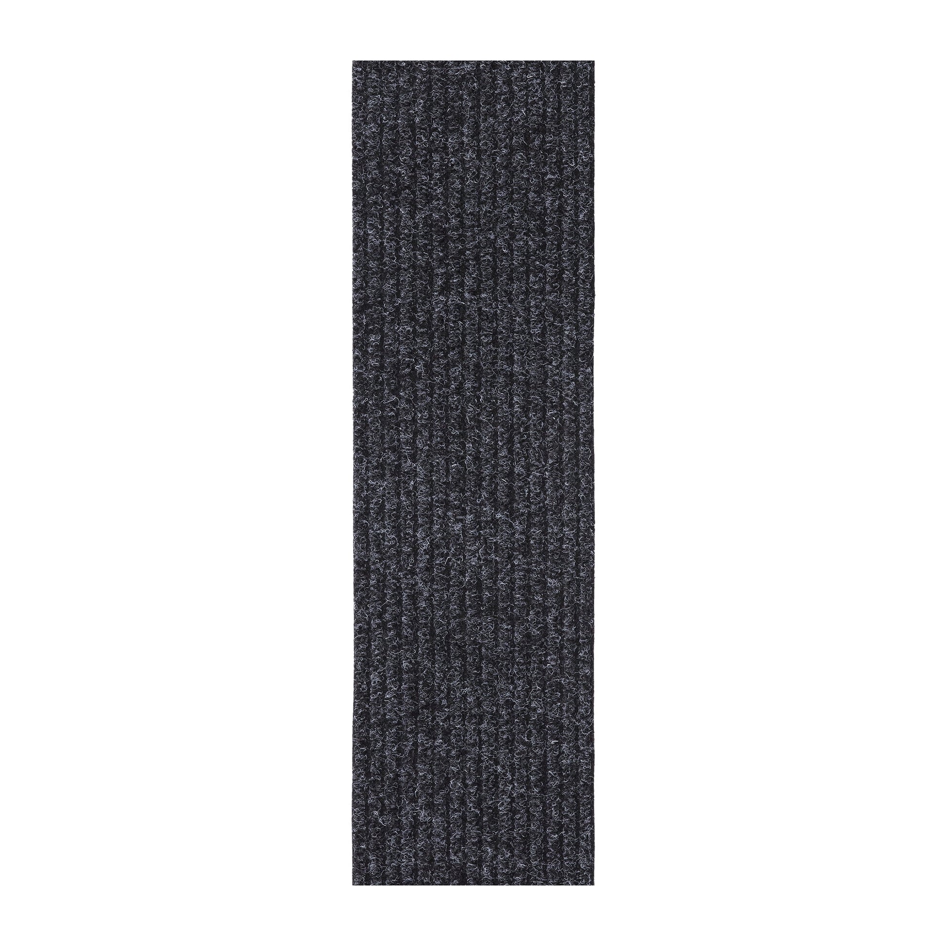 Sweet Home Stores Non-Slip Rubberback 8" x 30" Indoor/Outdoor Stair Treads, 7 Pack, Black