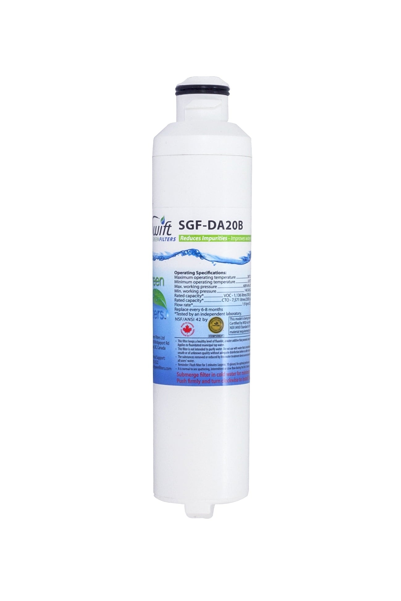 Swift Green Filters SGF-DA20B Replacement Water Filter for Samsung DA29-0020B, DA2900019A, DA2900020A- 3 Pack