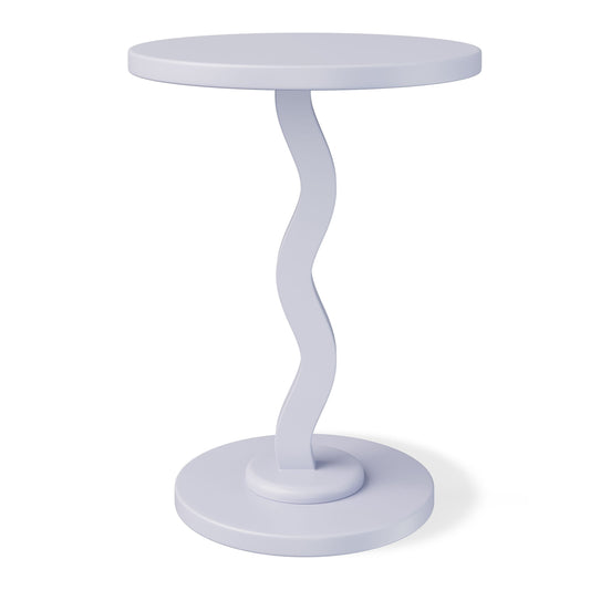 Mainstays Kids Wood Wavy Nightstand Side Table, Light Purple
