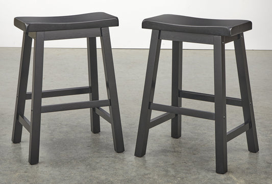 TMS 29" Barnaby Saddle Bar Stool, Set of 2, Brown