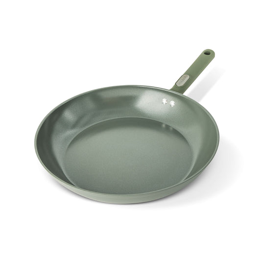 Thyme & Table 12.5" Ceramic Non-Stick Fry Pan Granite Collection - Moss