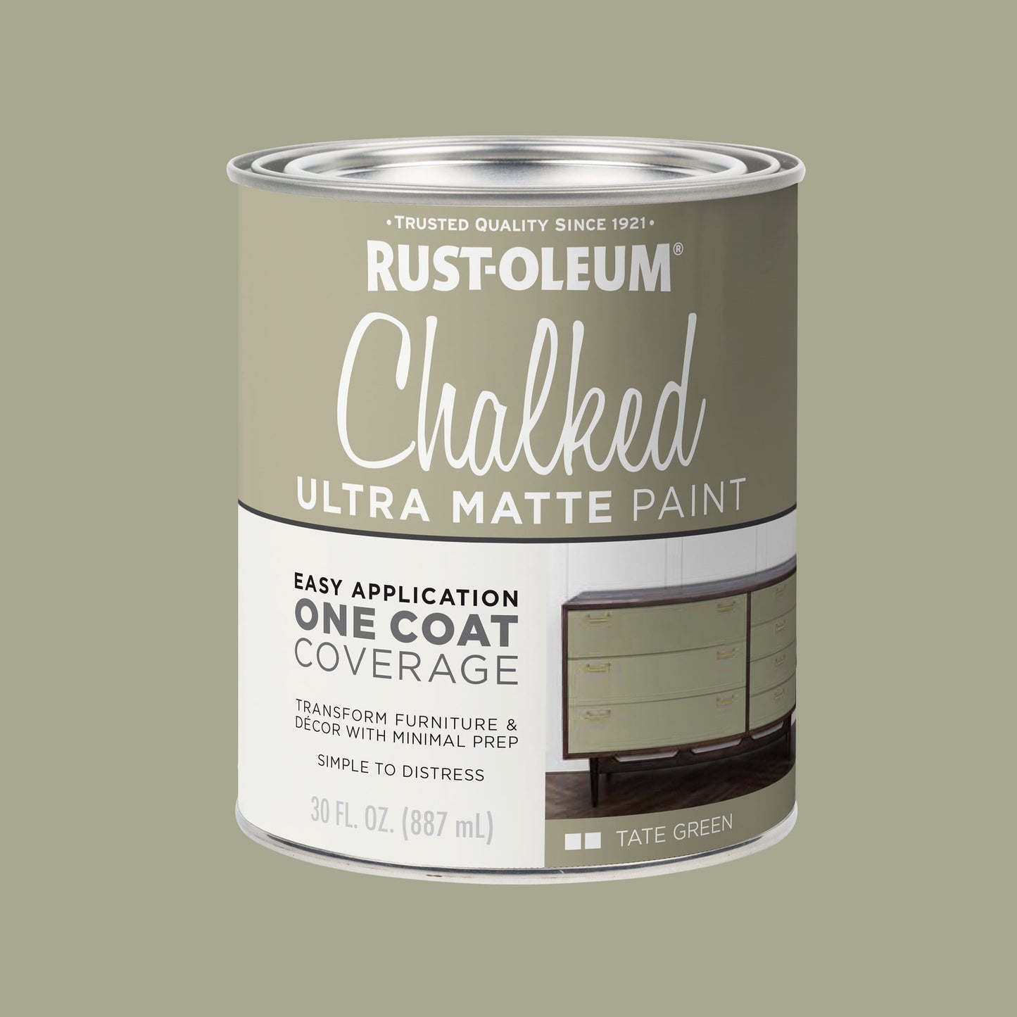 Verde Tate, Pintura Rust-Oleum Chalked Ultra Matte, Cuarto