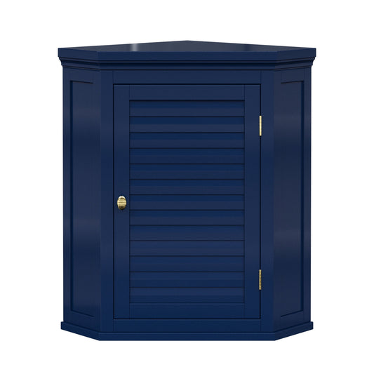 Teamson Home Glancy Two-Door Removable Corner Wall Cabinet, Navy