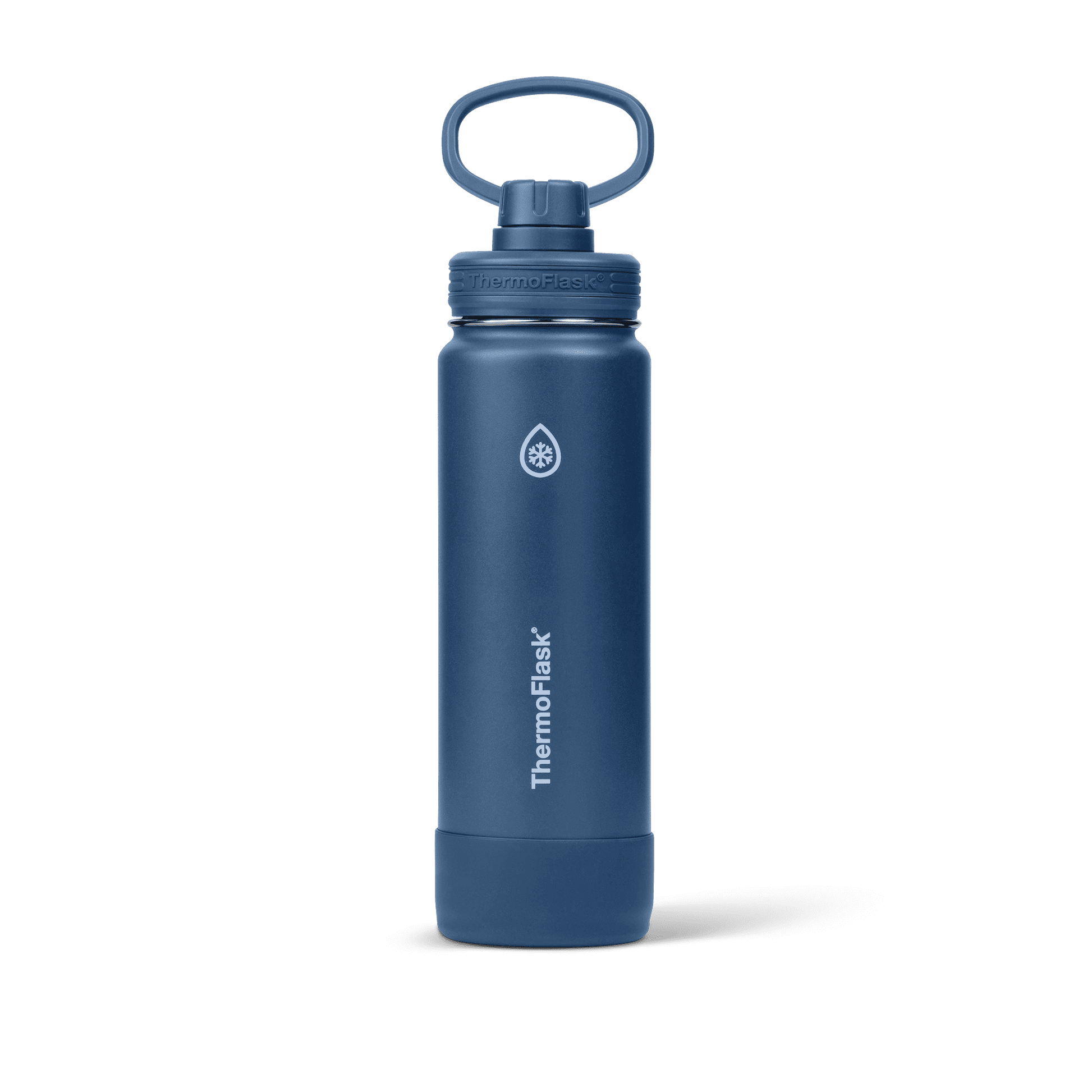 ThermoFlask Classics Insulated Stainless Steel Water Bottle with Leakproof Spout Lid, 24 oz, Navy