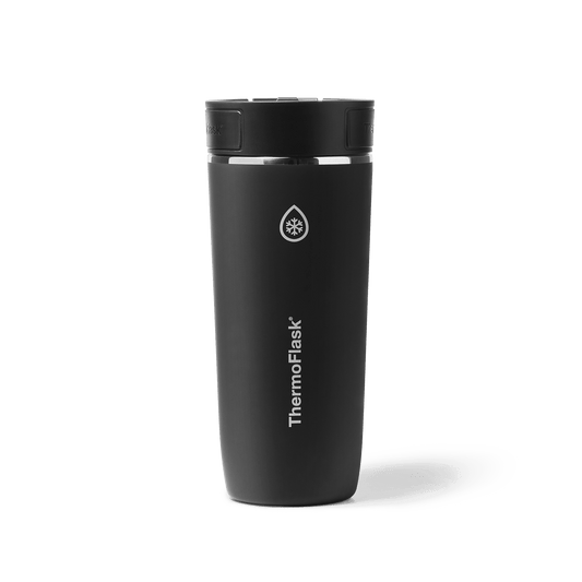 ThermoFlask Insulated Stainless Steel Coffee Travel Mug with Sip-N-Lok Lid, 16 oz, Pitch Black