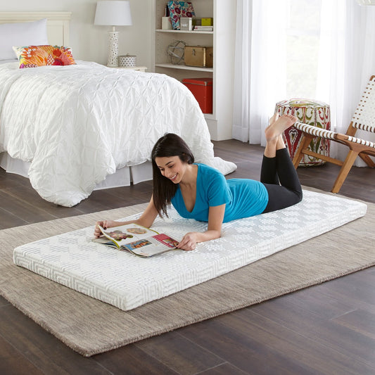 Thomasville 3" Memory Foam Mattress, Roll-up Guest Bed for Kids and Adults, Twin