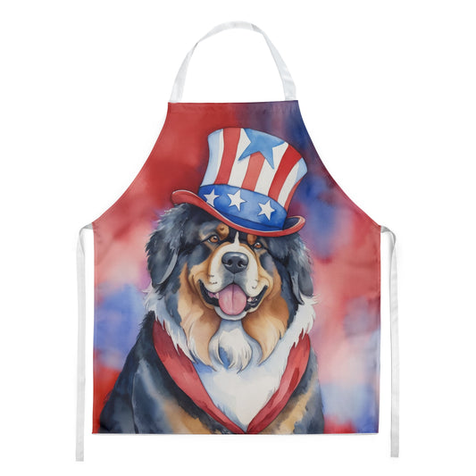 Tibetan Mastiff Patriotic American Apron 27 in x 30 in