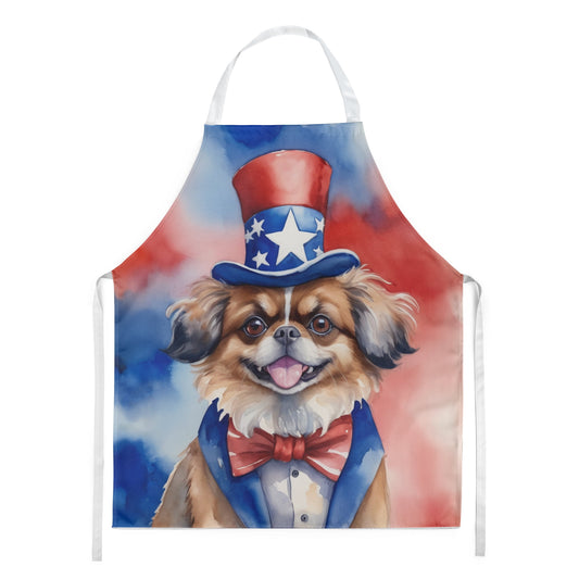 Tibetan Spaniel Patriotic American Apron 27 in x 30 in