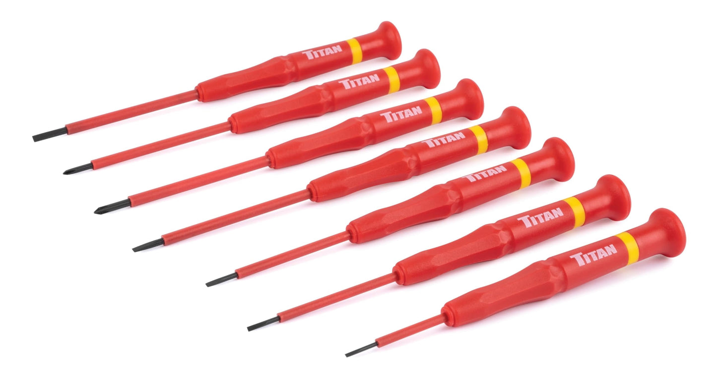 Titan 7 pc. Insulated Precision Screwdriver Set