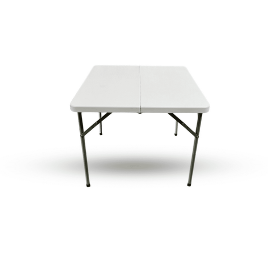 Titan Series 34 Square Plastic Bi-Folding Table - Closeout