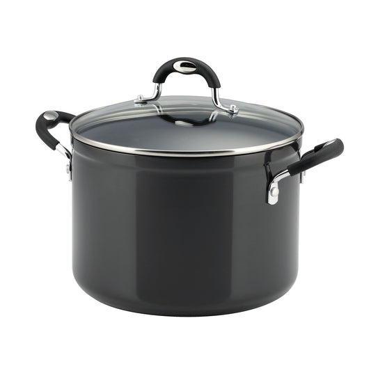Tramontina 8 Qt Style Gray CERAMIC Covered Stock Pot