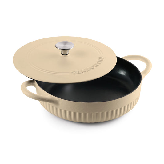 Tramontina Mesa 3.5 Qt Enameled Cast Iron Braiser White