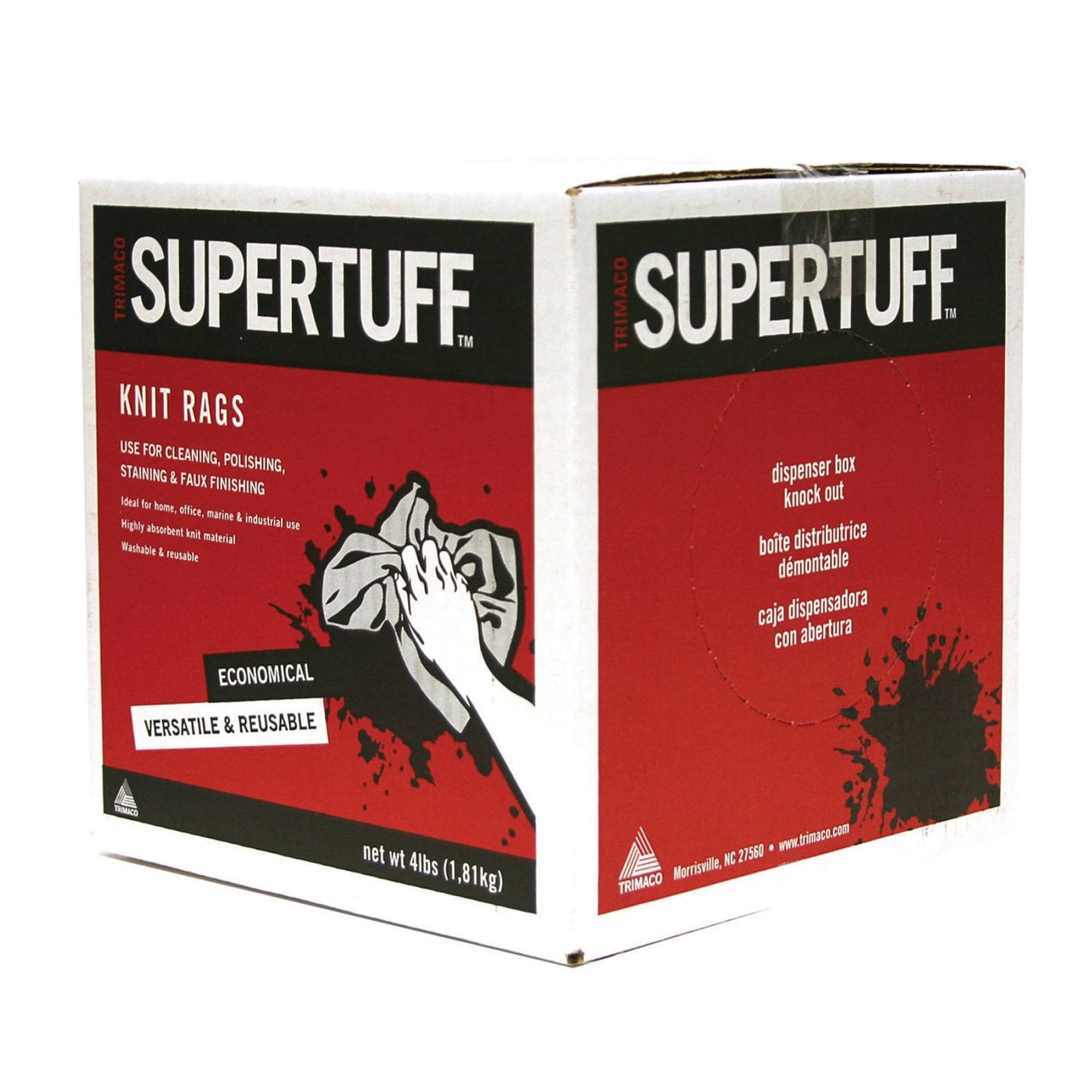 Trimaco SuperTuff White Knit T-Shirt Painter's Rags (4 Lb.) 10817