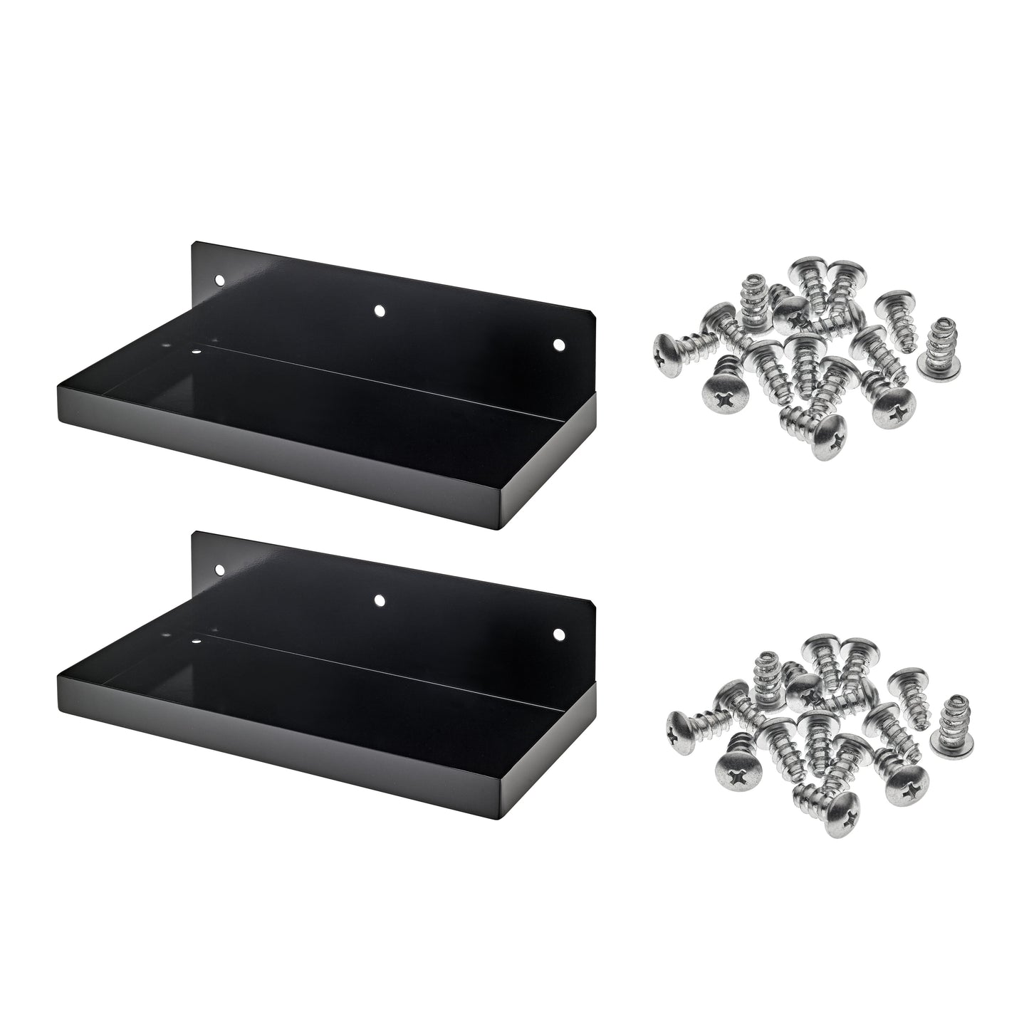 Triton Products 76126BK-2 Pegboard Shelf, Black, 2 Count