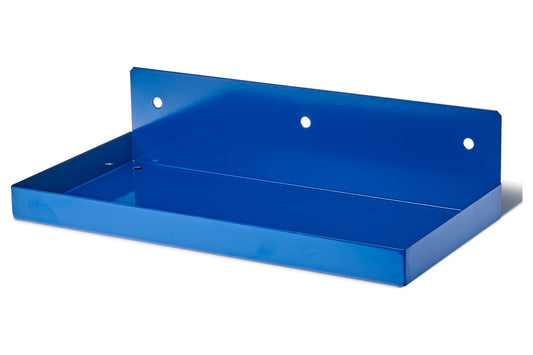 Triton ProductsÂ® DuraHook 12"W x 6"D Blue Epoxy Coated Steel Shelf for DuraBoard or 1/8" and 1/4" Pegboard
