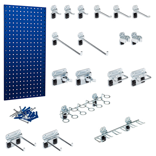 Triton ProductsÂ® LocBoard (1) 18"W x 36"H 18 Gauge Steel Pegboards with 18-Piece LocHook Assortment