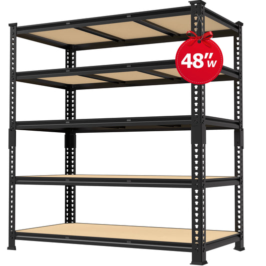 TrumanPick Metal Storage Shelves 48" W x 18" D x 71" H Adjustable Heavy Duty Shelving for Garage,3000lbs