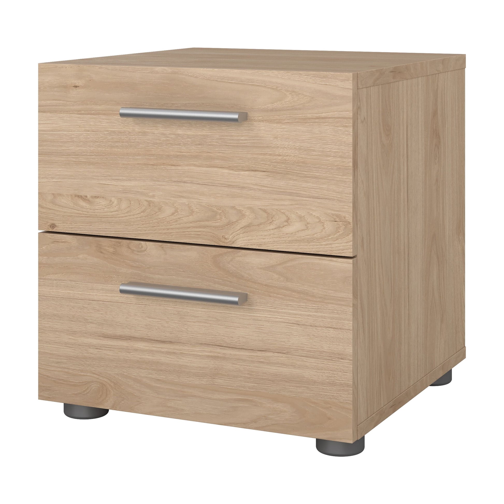 Tvilum Loft 2 Drawer Bedroom Nightstand for Adults, Jackson Hickory