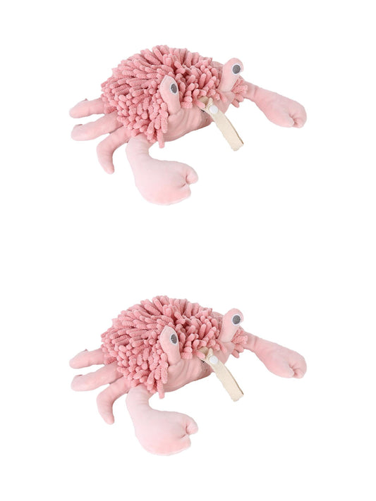 Unique Bargains 2 Pcs Animal Hand Towels 9" x 12" Pink