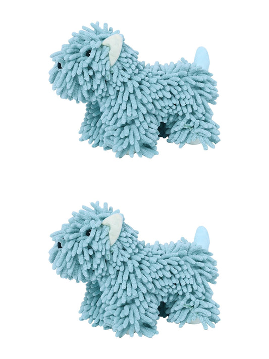 Unique Bargains 2 Pcs Dog Hand Towels 8" x 10" Green