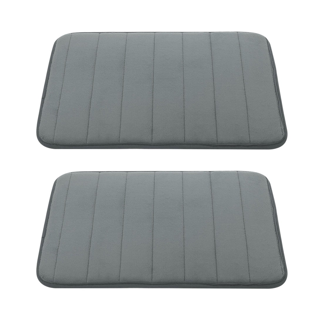 Unique Bargains 2-Piece Memory Foam Non-slip Floor Rug 24" x 16" Dark Gray