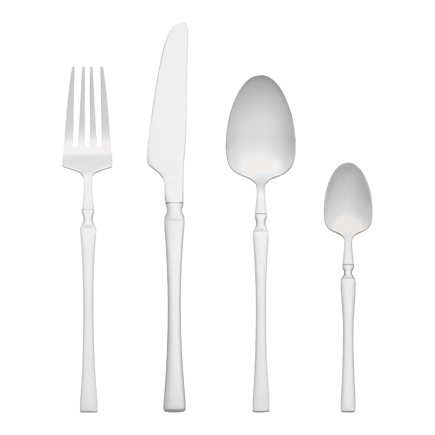 Unique Bargains 24 Pieces Silverware Set Stainless Steel Serving Utensils Set Silver