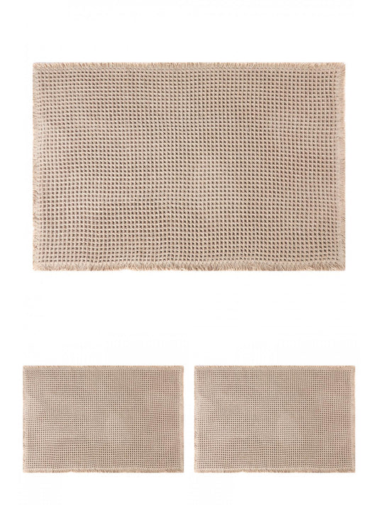 Unique Bargains 3 Pcs Washable Thick Rugs Khaki 17" x 24"/18" x 30"/24" x 36"