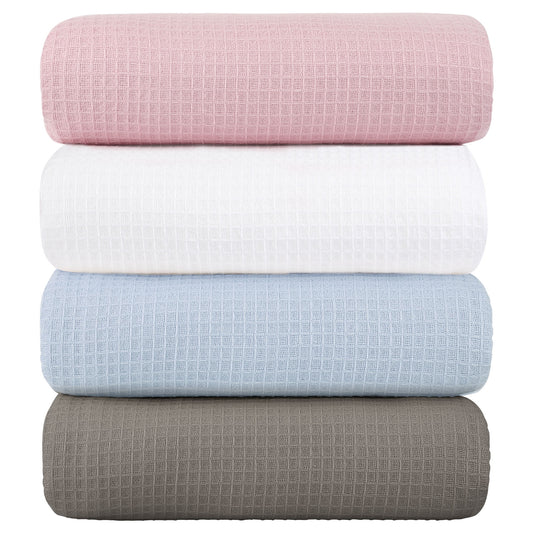 Unique Bargains 4-Pack Cotton Waffle Weave Absorbent Bath Towels 27" x 55" Mixed Color
