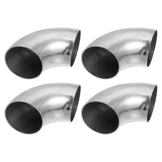 Unique Bargains 4pcs 90 Degree Mandrel Bend Elbow Stainless Steel Bend Tube OD 2.5 Inch