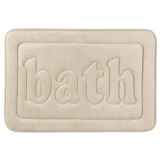 Unique Bargains Absorbent Quick Dry Bathroom Rugs Non Skid Bottom Bath Mat Khaki 20"x32"