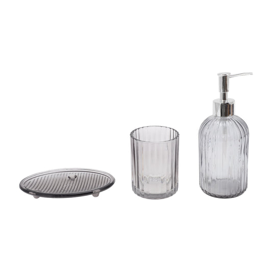 Unique Bargains Bathroom Accessories Kit 3Pcs Green
