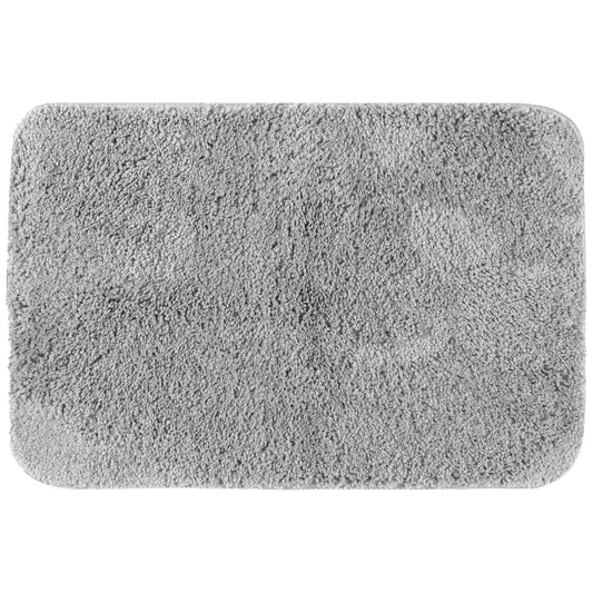 Unique Bargains Bathroom Soft Plush Mats Non-Slip Quick Dry Anti-Skid Shaggy Bath Rugs Grey 20"x32"