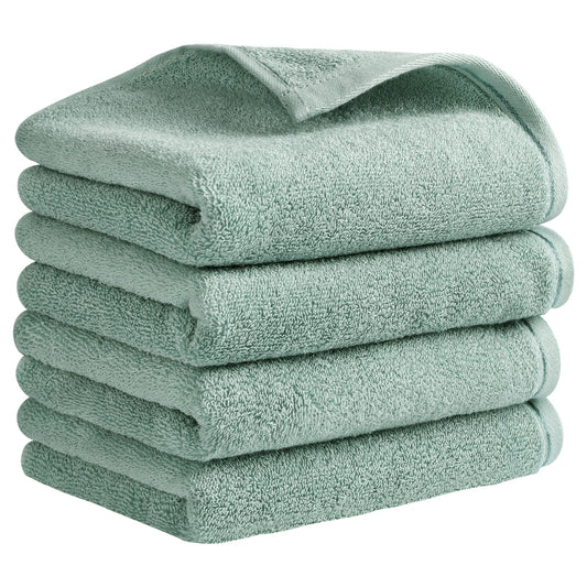 Unique Bargains Cotton Hand Towels Soft Absorbent Towel Set Dark Purple 2-Piece