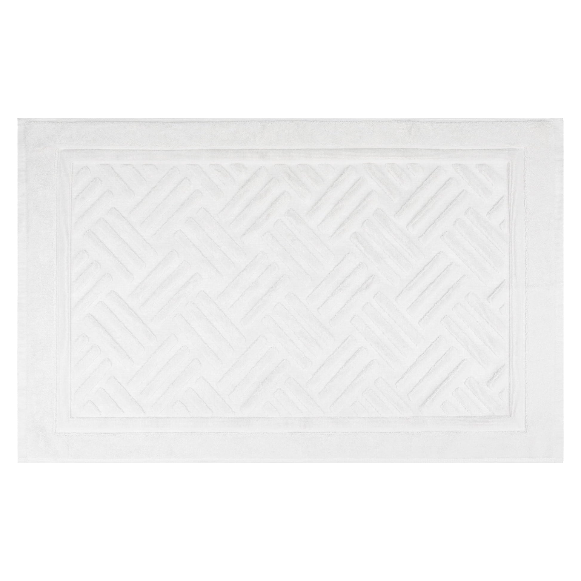 Unique Bargains Cotton Mat Towel Absorbent Floor Bath Rugs for Bathroom Beige 20" x 32"